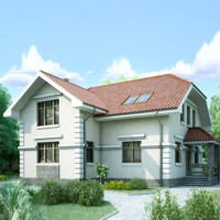 Проект коттеджа 52-10 — газо-бетон, 159.1 м²
