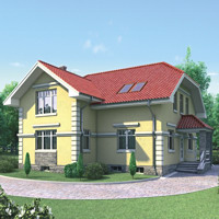 Проект коттеджа 52-31 — газо-бетон, 237 м²