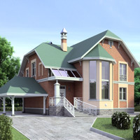 Проект коттеджа 52-44 — газо-бетон, 208.4 м²
