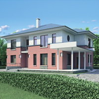 Проект коттеджа 52-45 — газо-бетон, 211 м²