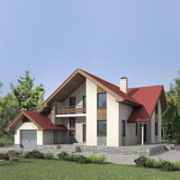 Проект коттеджа 52-46 — газо-бетон, 273.8 м²