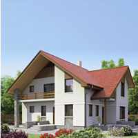 Проект коттеджа 52-47 — газо-бетон, 206 м²