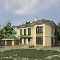 Проект коттеджа 52-48 — газо-бетон, 246.4 м²