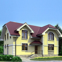 Проект коттеджа 52-59 — газо-бетон, 186 м²