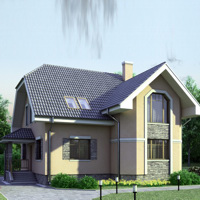 Проект коттеджа 52-68 — газо-бетон, 163.3 м²