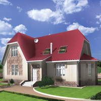 Проект коттеджа 52-87 — газо-бетон, 169.6 м²