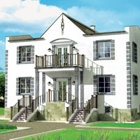 Проект коттеджа 52-88 — газо-бетон, 189 м²