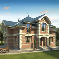 Проект коттеджа 53-33 — газо-бетон, 235.1 м²