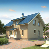 Проект коттеджа 53-35 — газо-бетон, 133.2 м²