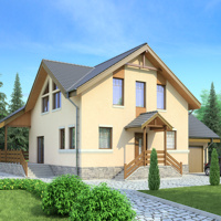 Проект коттеджа 53-41 — газо-бетон, 195.9 м²