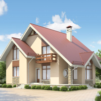 Проект коттеджа 53-42 — газо-бетон, 163.2 м²