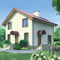 Проект коттеджа 53-47 — газо-бетон, 116.6 м²
