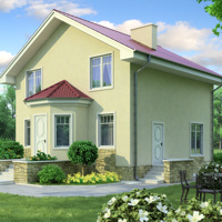 Проект коттеджа 53-50 — газо-бетон, 116.6 м²