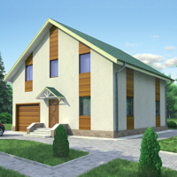 Проект коттеджа 53-51 — газо-бетон, 166.4 м²