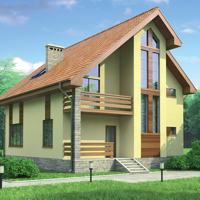 Проект коттеджа 53-52 — газо-бетон, 160.6 м²