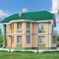 Проект коттеджа 54-20 — газо-бетон, 136.2 м²