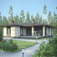 Проект коттеджа 56-01 — газо-бетон, 120 м²