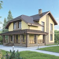 Проект коттеджа 56-09 — газо-бетон, 150.7 м²