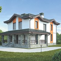 Проект коттеджа 56-10 — газо-бетон, 150.7 м²