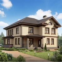 Проект коттеджа 56-15 — газо-бетон, 242.9 м²