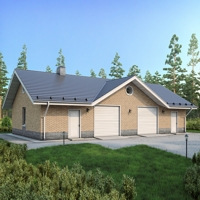 Проект коттеджа 56-23 — газо-бетон, 100.4 м²