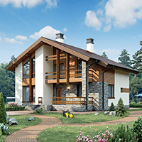 Проект коттеджа 56-31 — газо-бетон, 152.2 м²