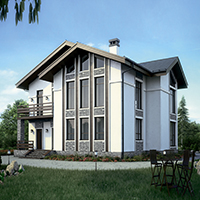 Проект коттеджа 56-33 — газо-бетон, 201.6 м²