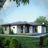 Проект коттеджа 56-37 — газо-бетон, 171.4 м²