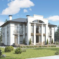 Проект коттеджа 57-45 — газо-бетон, 294.1 м²