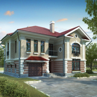Проект коттеджа 70-61 — кирпич, 210.6 м²