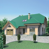 Проект коттеджа 70-73 — кирпич, 192 м²