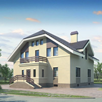 Проект коттеджа 70-76 — кирпич, 324 м²