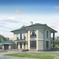 Проект коттеджа 70-83 — кирпич, 246.4 м²
