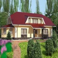 Проект коттеджа 71-03 — кирпич, 144.7 м²