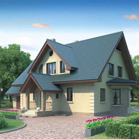 Проект коттеджа 71-05 — кирпич, 198.3 м²