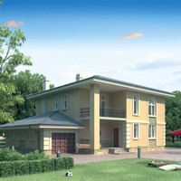 Проект коттеджа 71-06 — кирпич, 208.6 м²