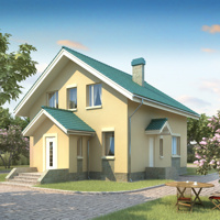 Проект коттеджа 71-14 — кирпич, 122.4 м²