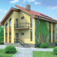 Проект коттеджа 71-30 — кирпич, 100.2 м²