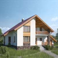 Проект коттеджа 71-32 — кирпич, 196.2 м²