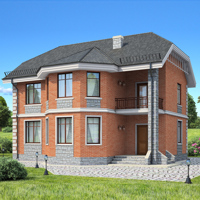 Проект коттеджа 71-77 — кирпич, 136.2 м²