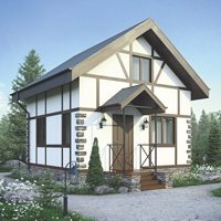 Проект коттеджа 73-14 — кирпич, 44.6 м²