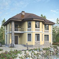 Проект коттеджа 73-15 — кирпич, 133.1 м²