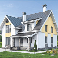 Проект коттеджа 73-24 — кирпич, 174.6 м²