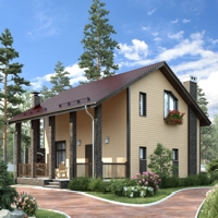 Проект коттеджа 73-28 — кирпич, 109.3 м²