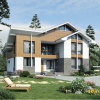 Проект коттеджа 73-33 — кирпич, 192.4 м²