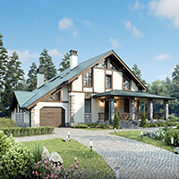 Проект коттеджа 73-36 — кирпич, 187.3 м²