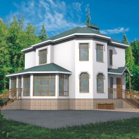 Проект коттеджа 80-03 — газо-бетон, 216.67 м²