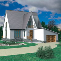 Проект коттеджа 80-04 — газо-бетон, 155.2 м²
